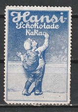 Reklamemarke RÜGER "HANSI" Schokolade - Kakao