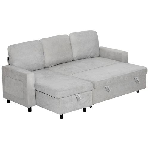 Homcom ausziehbares schlafsofa - ausziehbares,