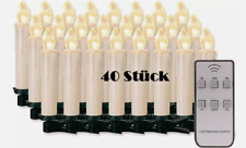 40 Stk LED Kerzen Lichterkette Kabellos Dimmbar Kerzenlichter Flamme / ohne ?