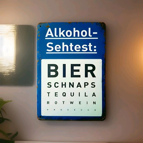 Blechschild alkohol sehtest - blechschild-, sehtest*