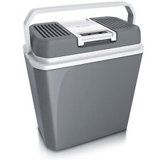 Brandson Kühlbox elektrisch 24L 230 V - 12 V KFZ kühlt und wärmt Tragegriff Grau