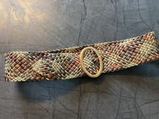Damen-Gürtel - Flechtgürtel -  75-80 cm - B: 6 cm Stoff neu 
