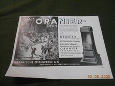 original Werbung Reklame Annonce Oranier Ofen Militär Soldaten  1939
