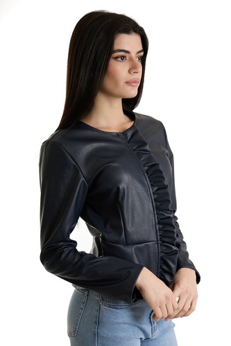 Damenjacke kunstlederjacke mit - damenjacke,