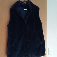 Da.Weste lang warm Gr.50 blau  Helena Vera neu Kragen Druckknöpfe Taillenschnur 