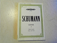 alte Noten Schumann Lieder II Sopran Tenor Original-Ausgabe Edition Peters 2384a