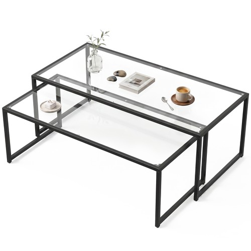 Homcom couchtisch 2er - couchtisch, 2er-set