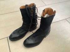 Stiefelette schwarz in Vollleder