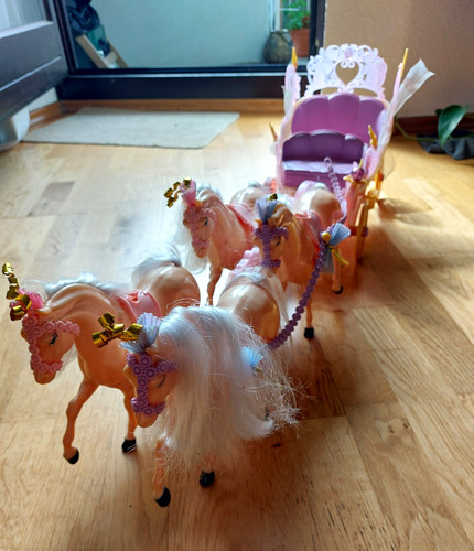 Barbie mattel kutsche mit - barbie, 4