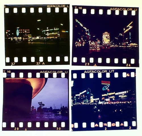 Farbdia berlin nacht - 4x, b.