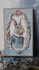 Ostern Hase Deko Bild shabby