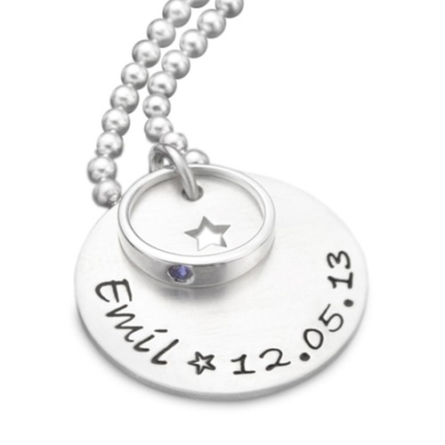 Taufkette gravur name - taufkette,