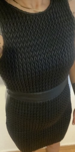 Zara kunstleder schwarze kleid - zara,