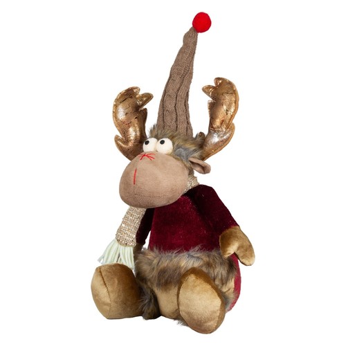 Deko elch 32cm sitzend - elch,