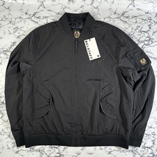 Belstaff Herren schwarz Quest Bomberjacke Größe UK48 IT58 4XL neu mit Etikett authentisch