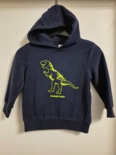 Fleece Hoodie Pullover Größe 98 blau Dino Kapuze Dinosaurier T-Rex Topolino