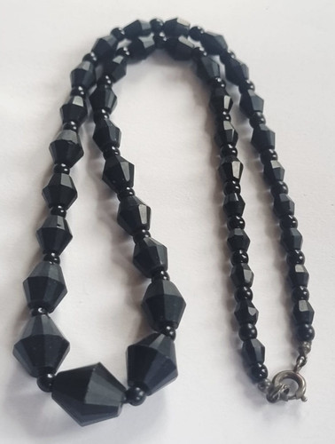 D0760 trauerschmuck collier - trauerschmuck,