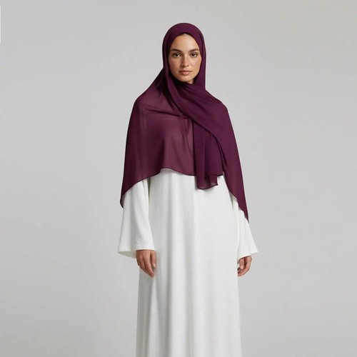Chiffon hijab violett 180x70 - chiffon,