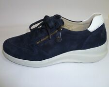 8 42 8,5 42,5 Fidelio Sneaker  Slipper mit Reißverschluss Schuhe Leder blau