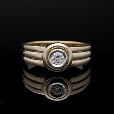 Solitaire Diamant Ring Herren