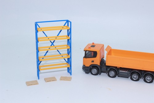 Palettenregal blau orange 87 - blau, 1:87