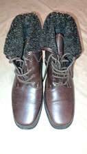 Di Marzio Damenschuh Winterschuh Glattleder braun Gr. 39 knöchelhoch mit Fell 