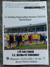Programm Fanausgabe 1.FC Lok