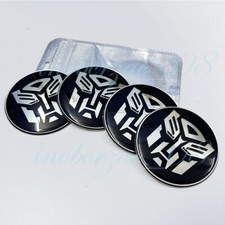 4x 65mm Schwarz Nabenkappen Silikon Felgen Car Emblem Aufkleber Für Transformers