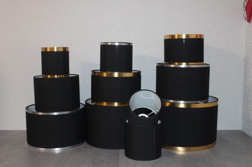 Lampenschirm schwarz gold - schwarz,