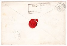 Sachsen Brief Nr. 9 Eckwinkel NG12 Freiberg rs. Abklatsch Botenlohnstpl. Zwickau