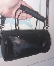 Tasche, Umhängetache, Rund, Rolle, Schwarz