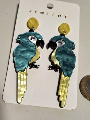 Ohrstecker blau gelber