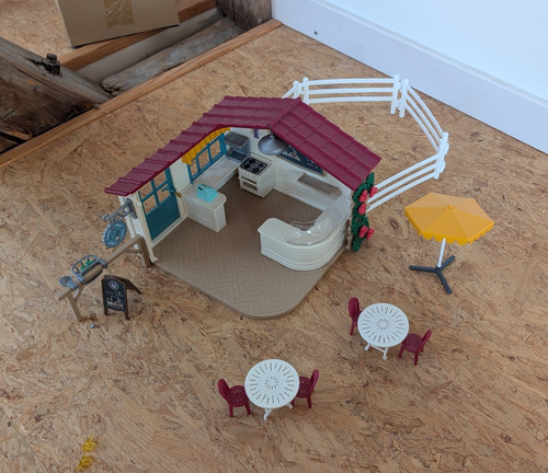 Schleich café imbiss gebäude - café/imbiss,
