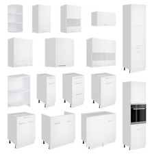 Küchenschrank Hängeschrank Unterschrank Küche Küchenzeile Einbauküche Weiß ALINA