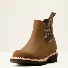 Ariat Junior Fatbaby Westernstiefel Chelsea Leder Leopardenmuster