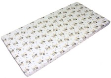 1 Stück Baby Matratze Weiß und Bunt für Kinderbett Wiege 120x60x7cm Kinder Teddy