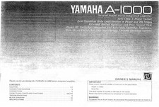 Bedienungsanleitung-Operating Instructions für Yamaha A-1000 