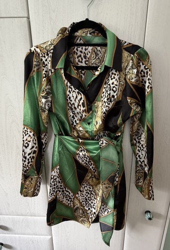 Satinbluse longbluse langes - longbluse,