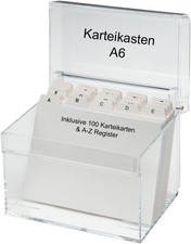 Karteikasten A6 aus Acryl |