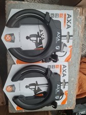 2x AXA Rahmenschloss Ringschloss 60mm Block XXL  schwarz incl. Abdeckappen 