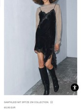 ZARA STUDIO Kleid SAMTKLEID MIT SPITZE GRM NP69,95 AKTUELLEKOLLEKTION LUXUS 