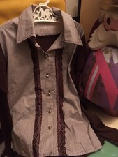 Tolle Bluse Größe 36 Zone Bleue Strick Spitze Stoff Wickelbluse Neu Nr.46