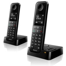 Philips D4752B/01 DECT Schnurlostelefon mit Anrufbeantworter 2 Mobilteile