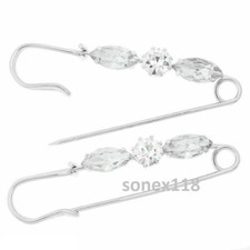 2xSilberfarbe Strass