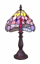 Libelle Tiffany Stand Nacht Tisch Lampe Tischlampe Tiffanylampe GN S3