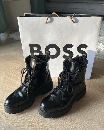 Hugo boss boots mit kunstfell - boss,