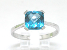 Blautopas Ring 585 Weißgold