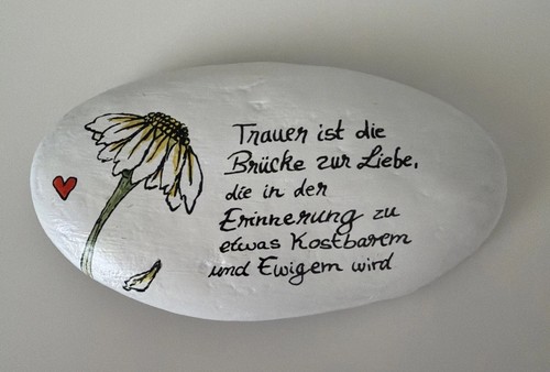 Echt handbemalter naturstein - echt,