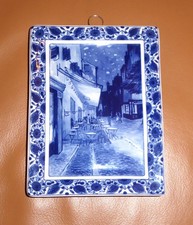 ROYAL DELFT DE PORCELEYNE FLES SCHÖNE WANDPLATTE KERAMIK ARLES VAN GOGH CAFE