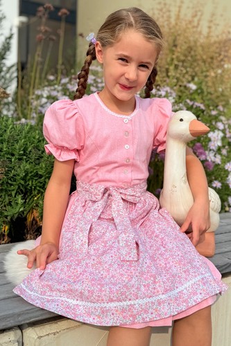 Kinderdirndl sommerkleid rosa - sommerkleid,